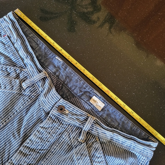 Blue Striped Denim Pants 36x34 - Picture 2 of 13